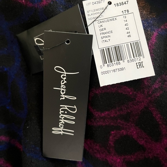 NWT Joseph Ribkoff dress chic coat boho size 12 - unique with sequin accents. - Picture 5 of 9